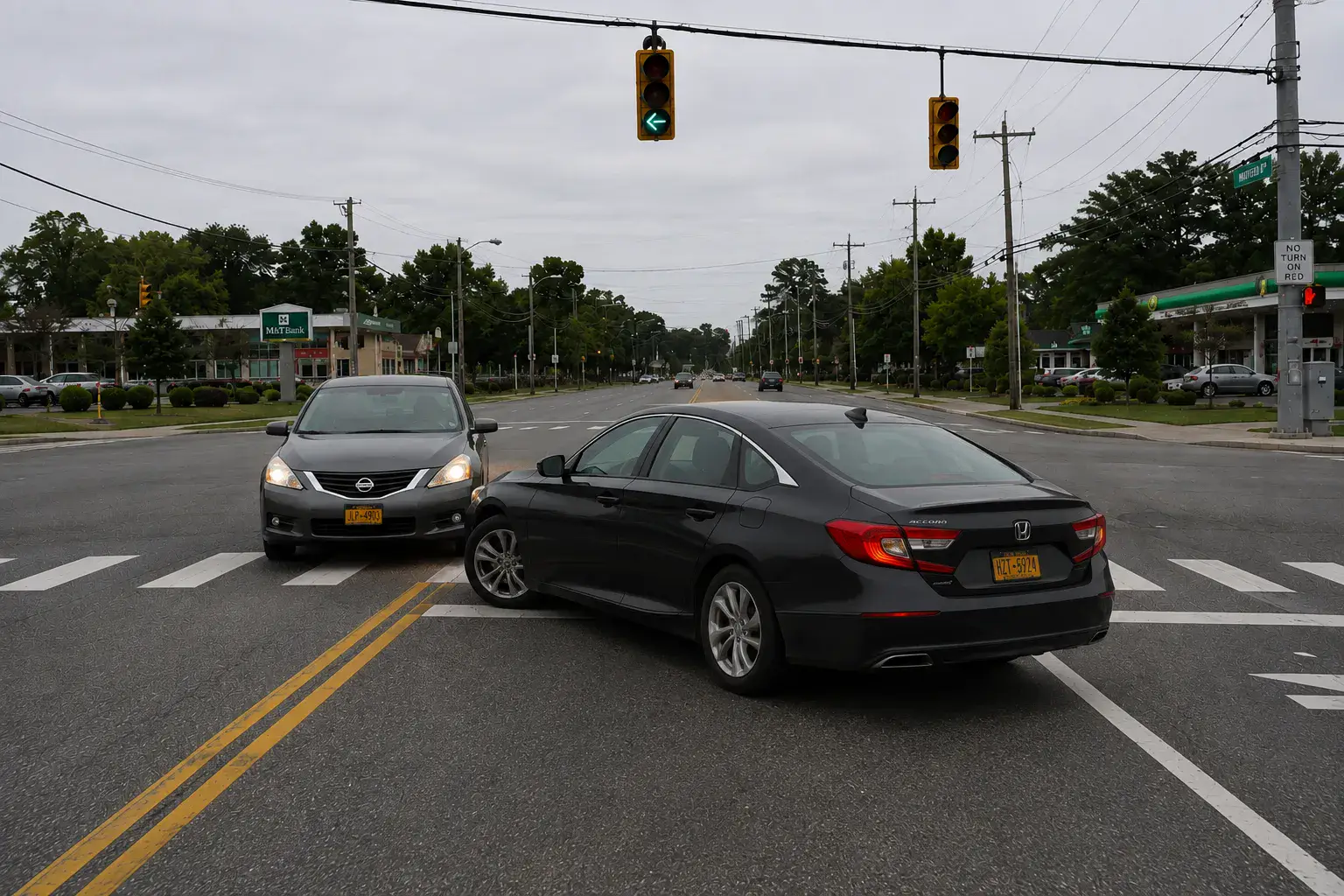 Picture of Green Arrow On Traffic Light
