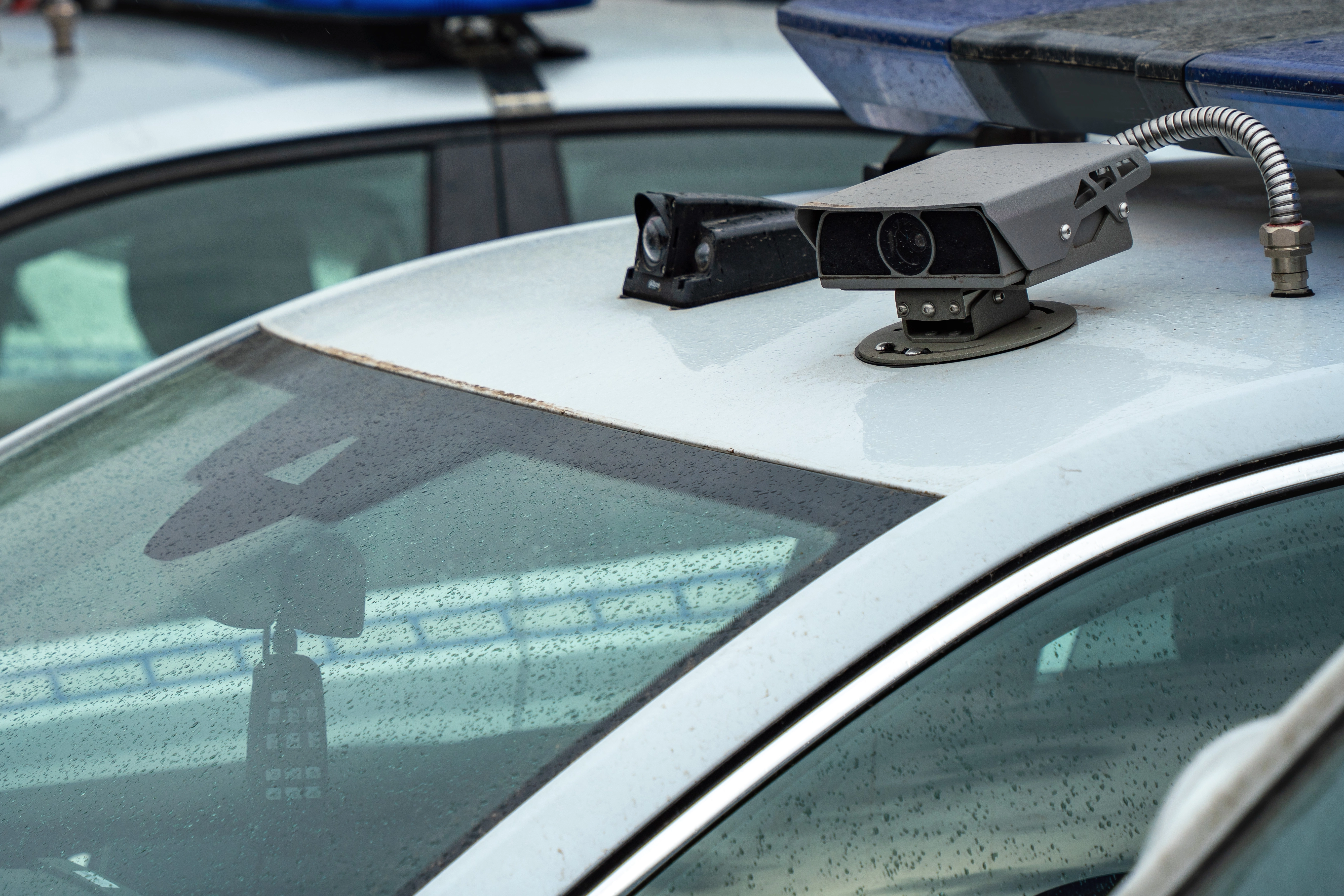 Speed Radar Gun on Police Car
