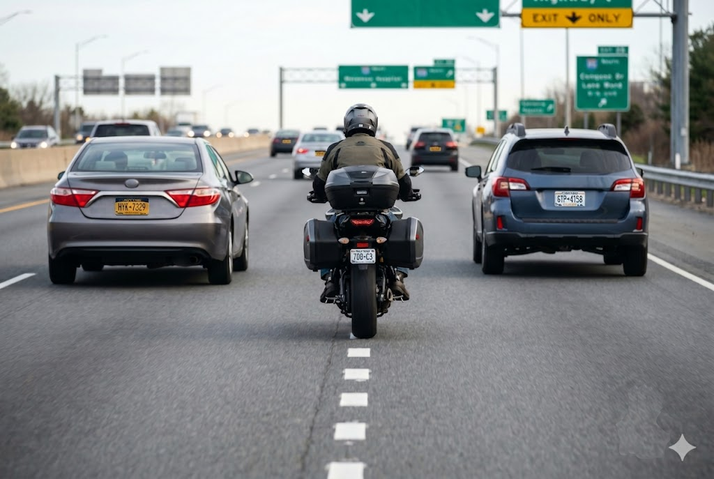 VTL 1252(c) Lane Splitting Motorcycle Ticket New York