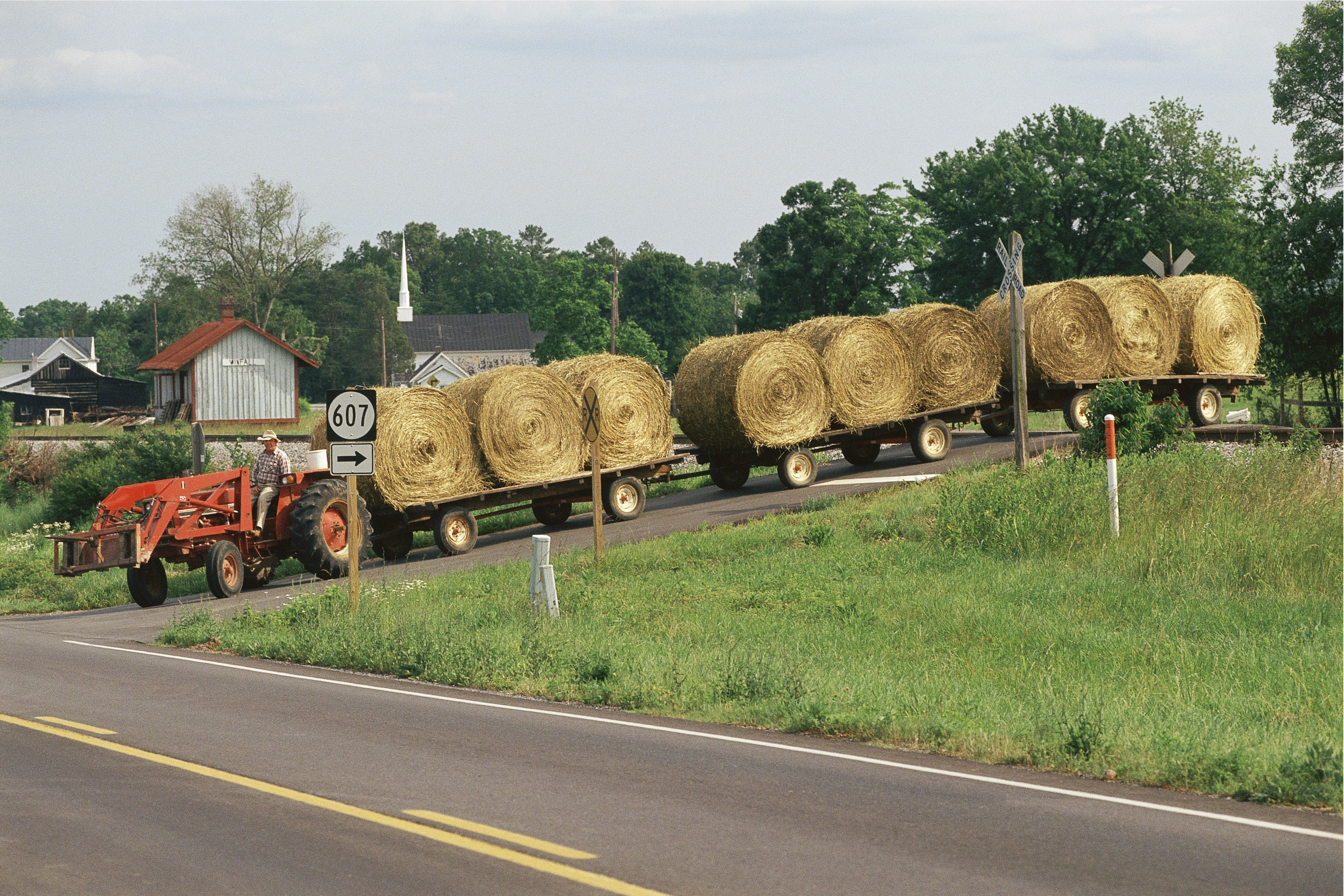 Rural road in New York, relevant for farm equipment transportation