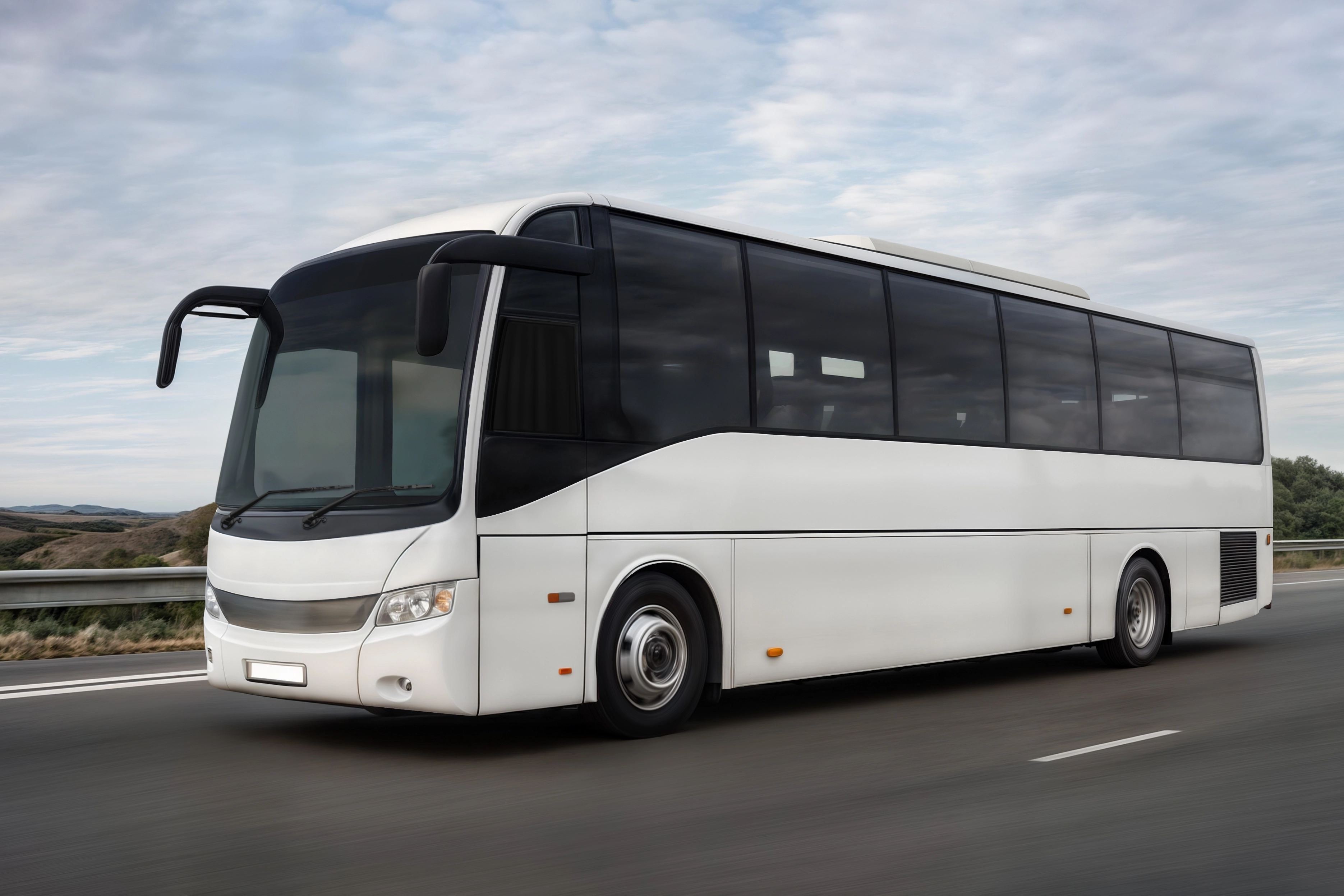 Bus or omnibus on New York road