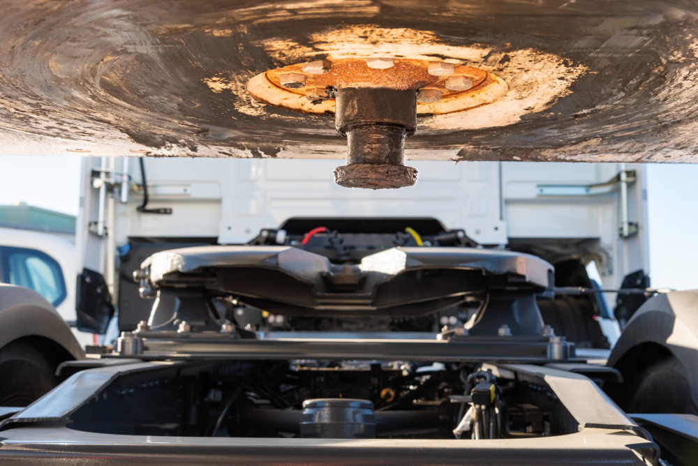 Symbolic image for VTL 385(3)(e): semitrailer kingpin to centerline